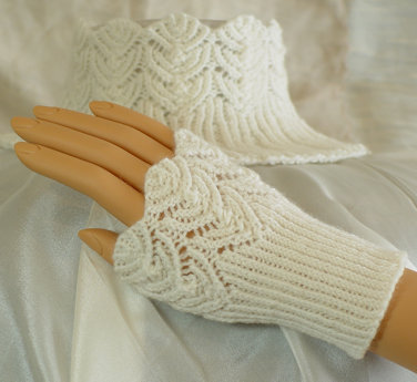 Filigree Lace Ensembles-Neck Warmer and Wristlets