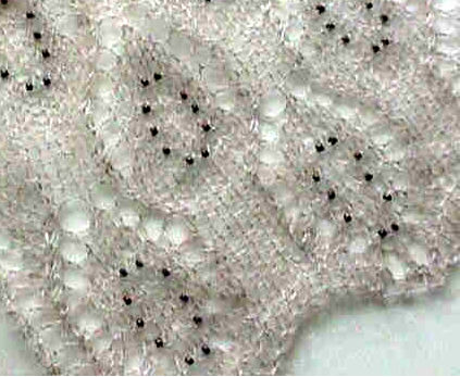 Beaded Lace Scarf detail