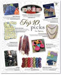 Knitter's Spring 2009 advertorial featuring Wrapped Up in Bows