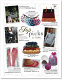Yarn Market News May 2009 advertorial featuring Shallow Tri Shawl