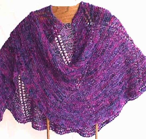 Spiral Nebula Shawl - front view