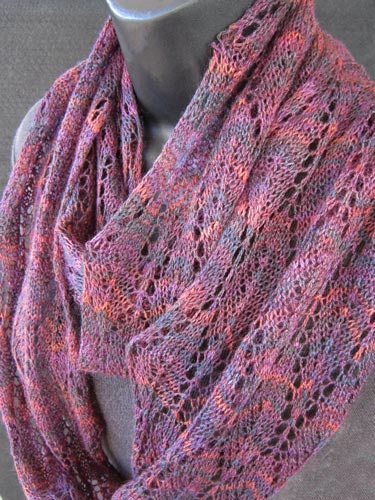 Winter Lace worn as a soft doubled loop
