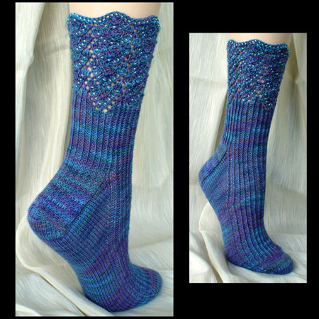 Beaded Offset Chevrons Socks