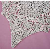 Filigree Lace-edged Baby Blanket in a solid color
