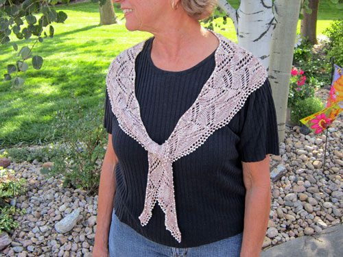 Swags of Lace Crescent Scarf