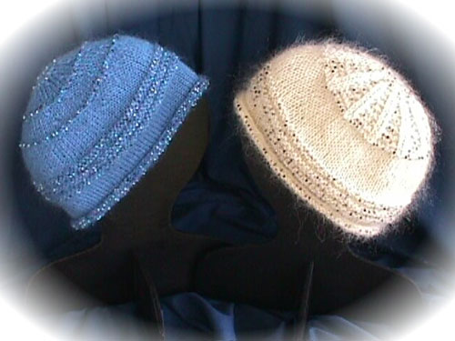 Bella's Beads beaded cloche hats in 2 versions
