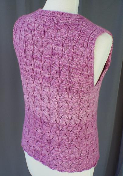 Sweet Melody Vest in Lorna's Laces Green Line DK organic Merino wool yarn