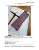 Sample cover page of HeartStrings Lace Cable Bookmark pattern