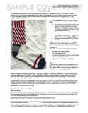 Sample cover page of HeartStrings Patriotic Socks pattern
