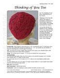Sample cover page of HeartStrings Thinking of You Too lace hearts knitting pattern in the heart disease awareness red edition