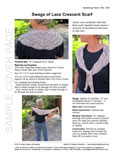 Sample cover page of HeartStrings Swags of Lace Crescent Scarf pattern