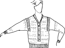 Pinstripe Melange Sweater fashion sketch