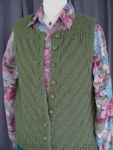 knitted cardigan vest