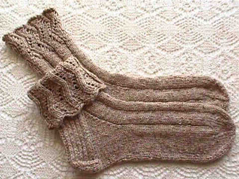Errant Ankles Lace Socks with Cuff Variation