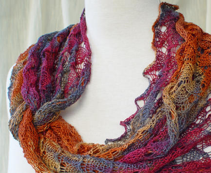 crochet lace infinity scarf