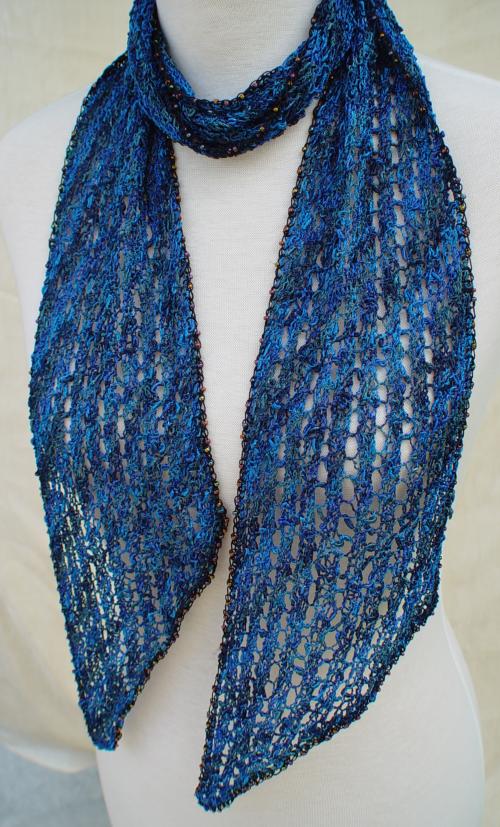 Beaded Bias Lace Scarf :: A Beaded Bias Towards Lace Scarf