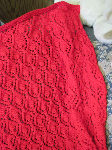 Moose Lace Afghan :: HeartStrings knitting pattern for baby blanket